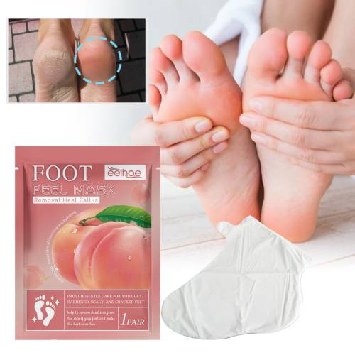 Fersken eksfolierende fodmaske