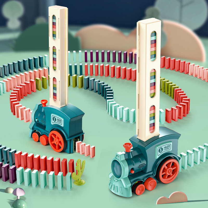 Kletshuts™ DominoTrain - Automatisk Domino Lægning Tog Sæt