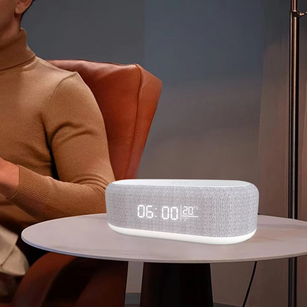 ChargeClock - Trådløs Opladnings Alarmur Med LED Skærm Og Ambient Natlys