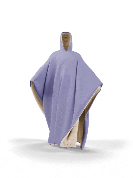Vægtet hættejakke med oversized pasform og blødt inderfor