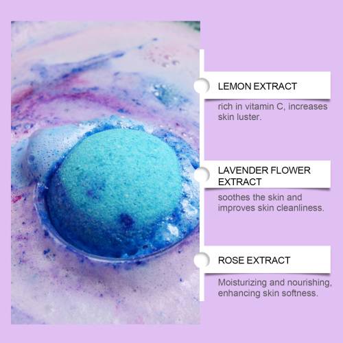 Blomster-badesaltkugler med lavendel og rose