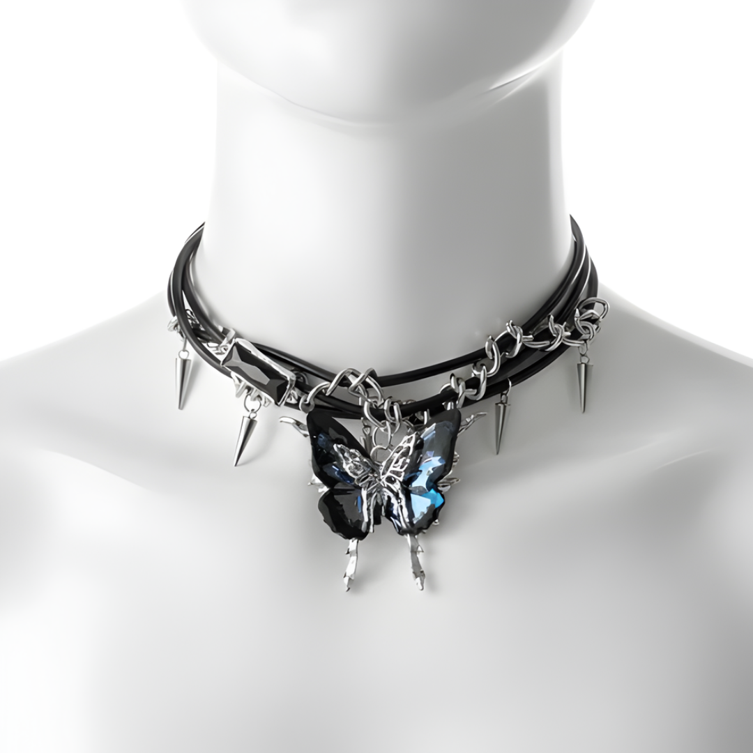 Jewelance™ ButterflyChoker 1+1 GRATIS: Modebevidst Fantastisk Skinnende Spidset Sommerfuglechoker