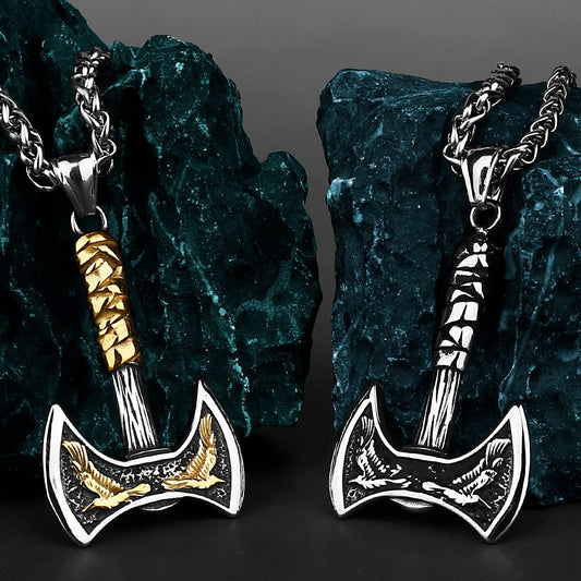 Vikingehalskæde med amulet i nordisk stil