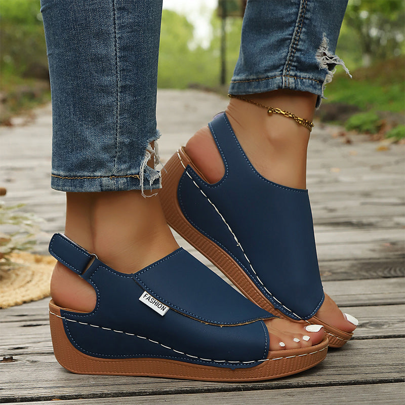 Happy™ SlopeSandals - Elegant Behagelig Stilig Slope Hæl Sandaler