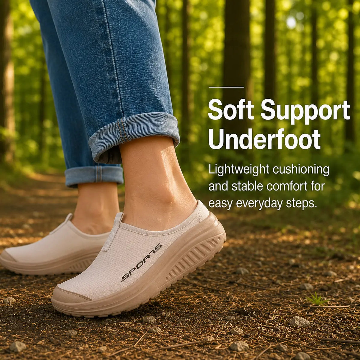 Ortopædiske slip-on hjemmesko med lukket tå til damer