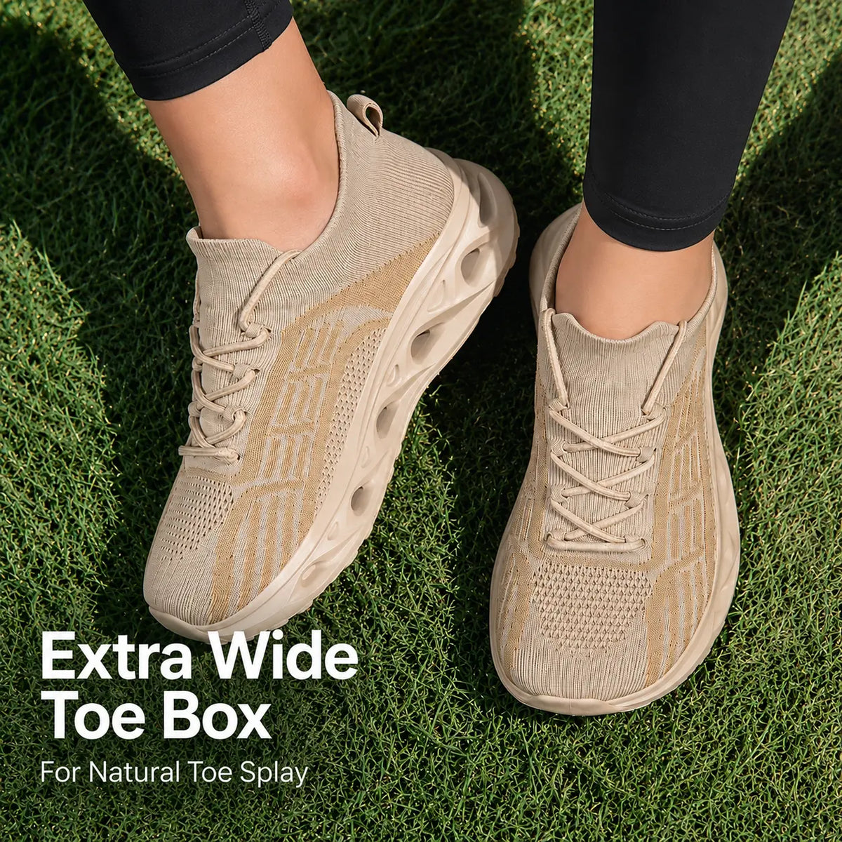 Ortopædiske gåsneakers med bred tåboks – unisex