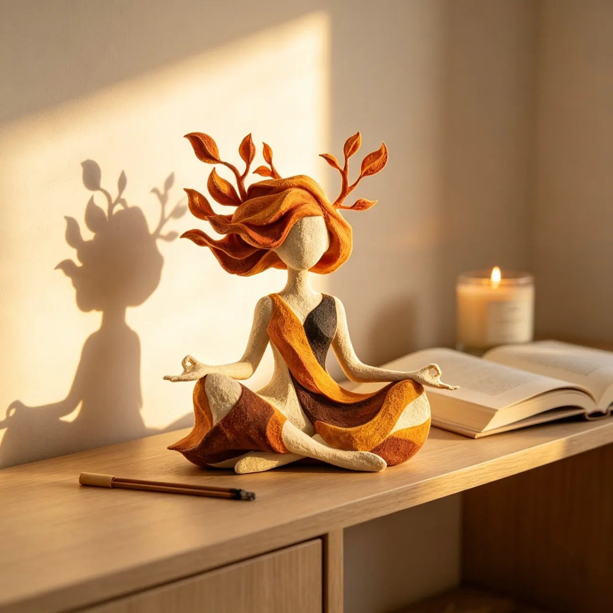 MeditationFigurine: Rolig Ånd Meditation Figurine Hjem Deko