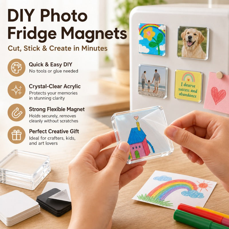 Kletshuts™ MagniCraft 5+5 GRATIS: Nem DIY Håndværk Foto Køleskabsmagneter Til Børn Og Voksne