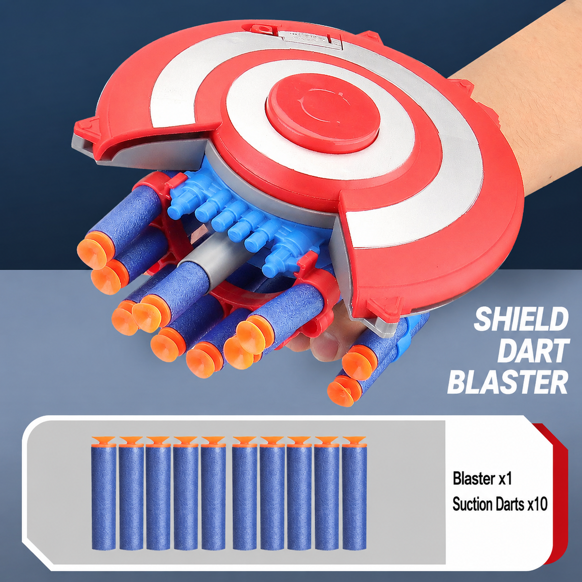 Kletshuts™ ShieldBlaster: Dart Skjold Launcher Hurtig Affyrings Håndledsmonteret Blaster Legetøj
