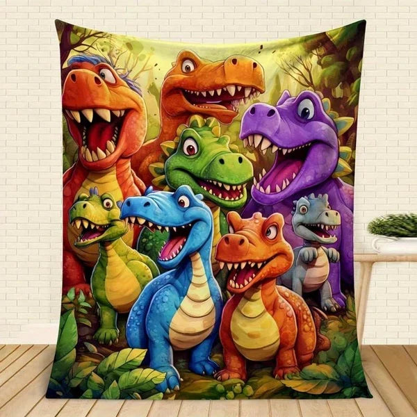 Kletshuts™ DinosaurBlanket: Blødt Og Hyggeligt Børn Kaste Dinosaur Tæppe