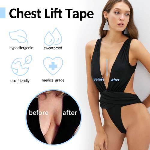 Bryst-lift tape, usynlig og åndbar, A-E skål