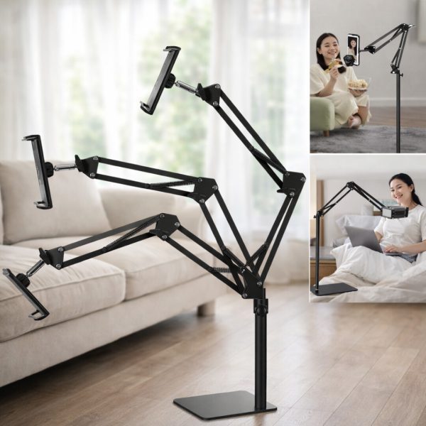 Holder 360° TabletStand: Justerbar Gulvstander Til Tablet Og Telefon