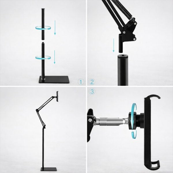 Holder 360° TabletStand: Justerbar Gulvstander Til Tablet Og Telefon