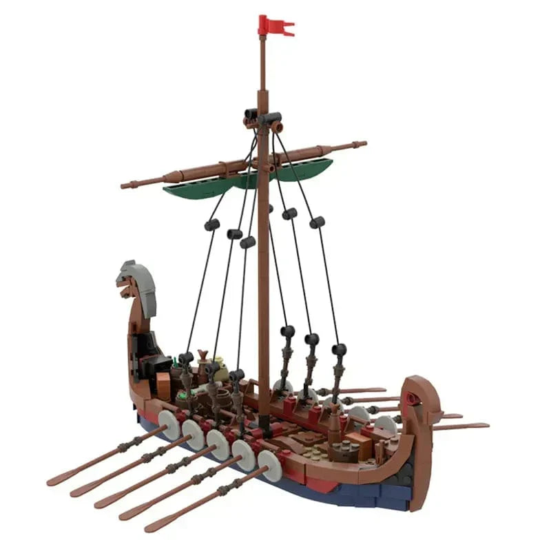 Vikingeskib Drakkar – dekorativ fantasyfigur