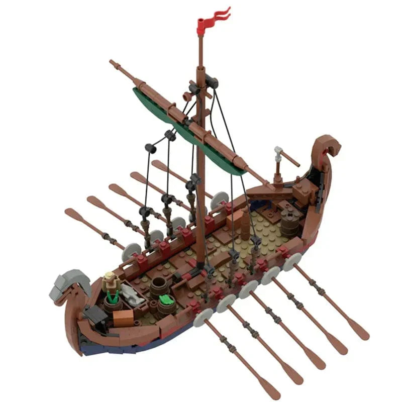 Vikingeskib Drakkar – dekorativ fantasyfigur