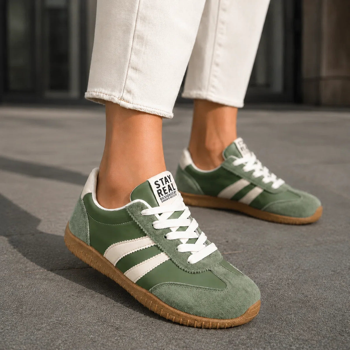 Ortopædiske sneakers til damer med fodstøtte og bred pasform