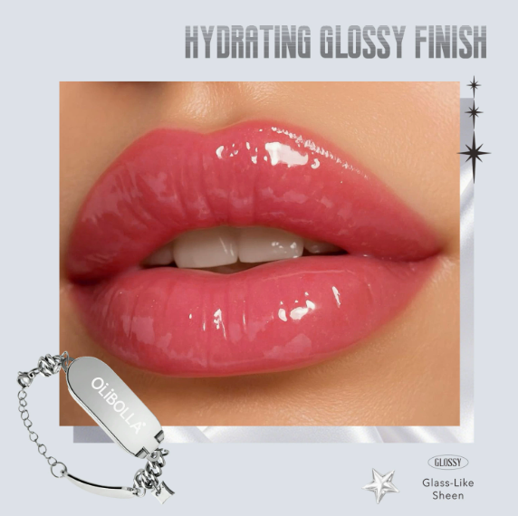 2-i-1 lipgloss-armbånd med aftagelig charm