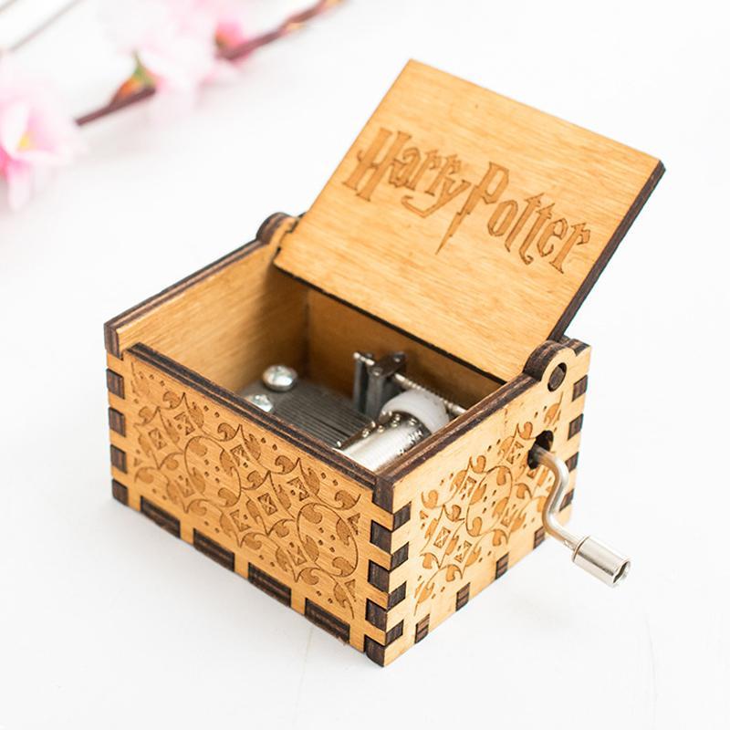 MusicBox - Hand Håndsving Træ Spilledåse