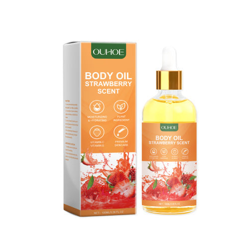 Jordbær massageolie med jojoba og argan