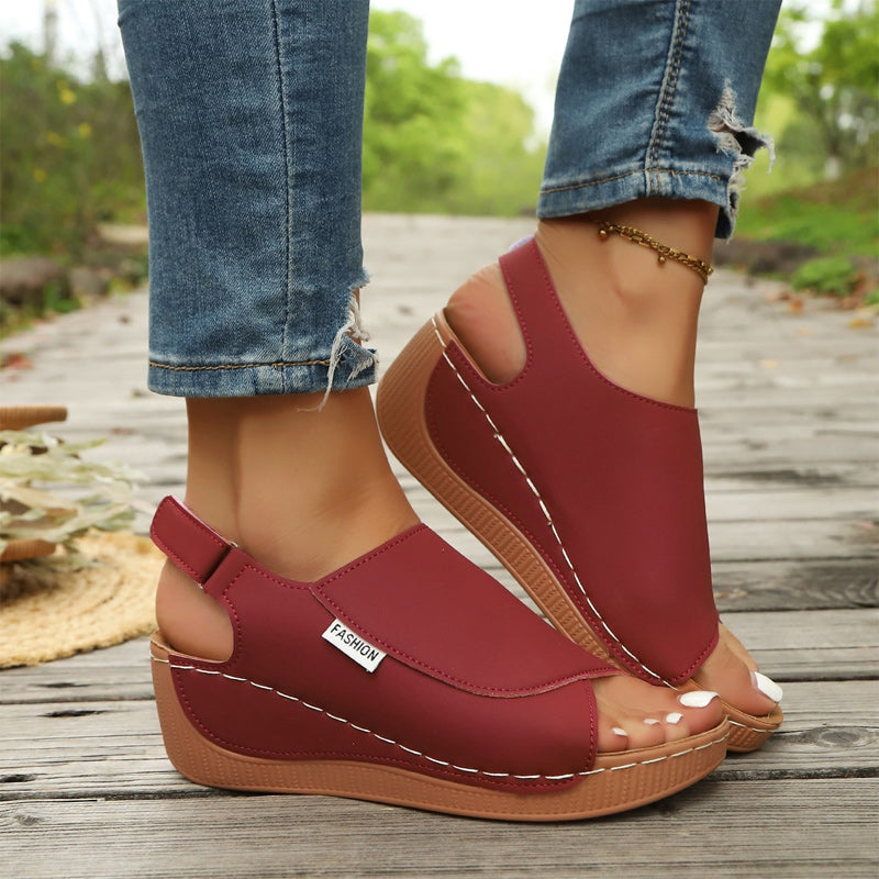 Happy™ SlopeSandals - Elegant Behagelig Stilig Slope Hæl Sandaler