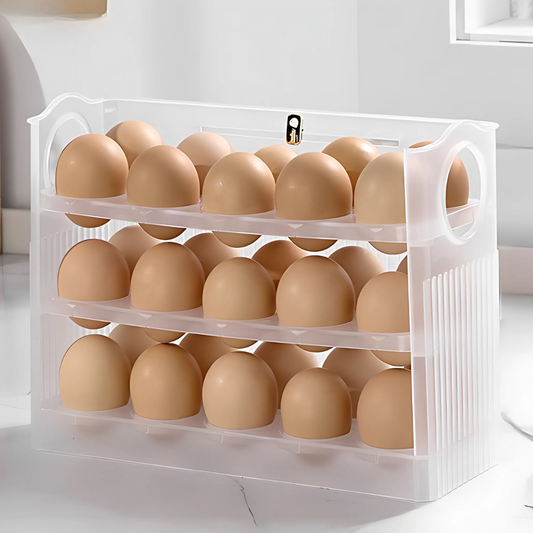 EggBox - Tre Lag Med Selvreturnering Boks Til Opbevaring Af Æg