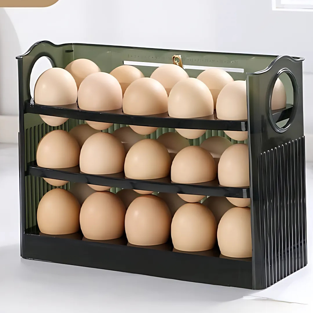 EggBox - Tre Lag Med Selvreturnering Boks Til Opbevaring Af Æg