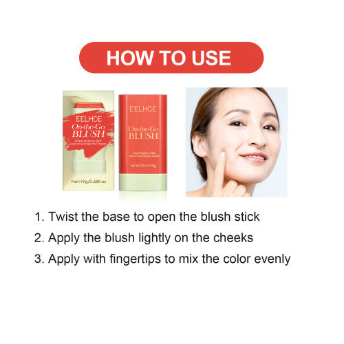 Multi-use blush og highlighter stick