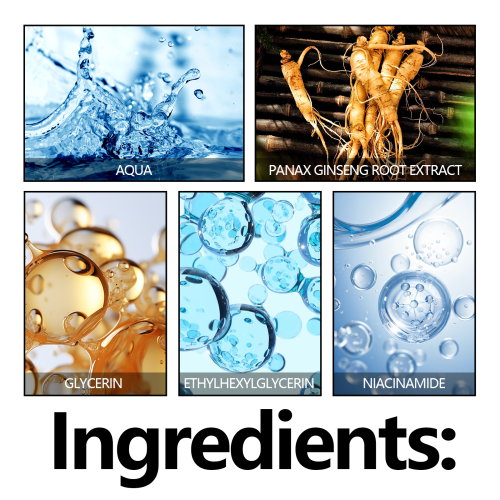 Ginseng toner med niacinamid, ikke fedtet