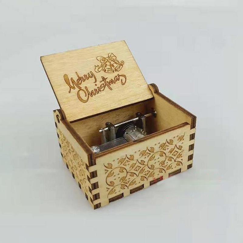 MusicBox - Hand Håndsving Træ Spilledåse