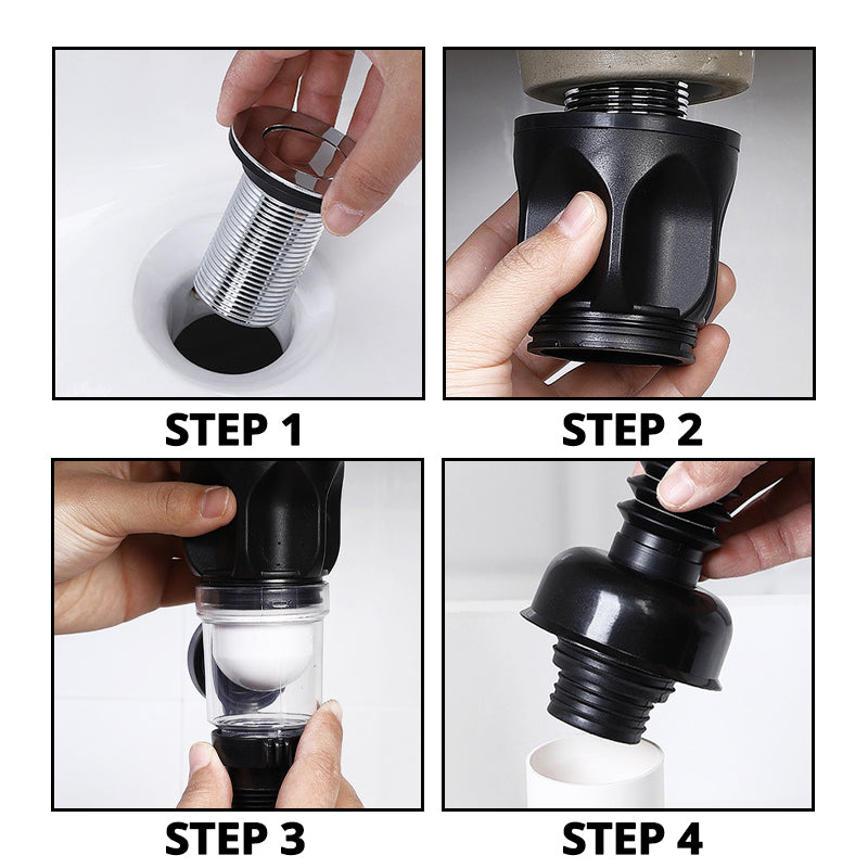 Globetrek° DrainPipe 1+1 GRATIS - Universelt Anti-Lugt Anti-Stop Telescopisk Dræn Rør System