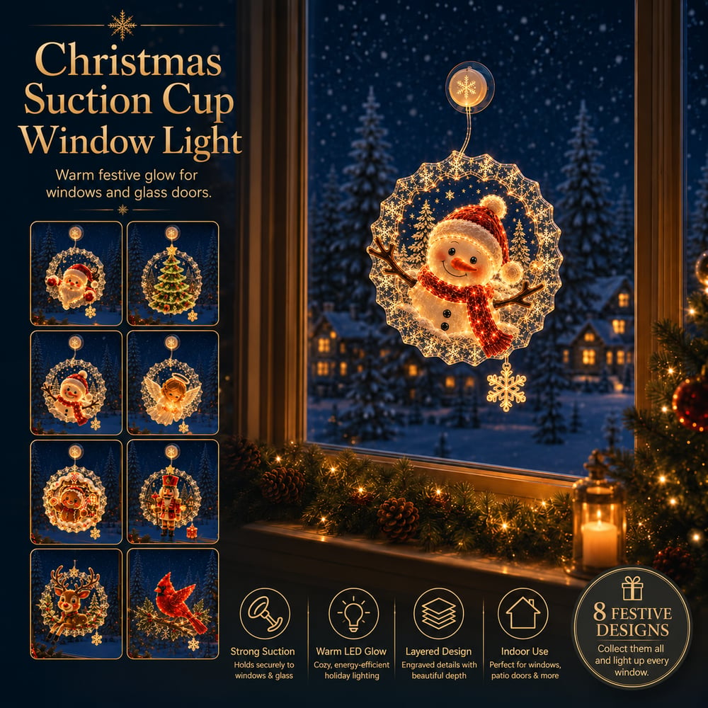 Ledsen™ WindowLight - Juleferie 2D Akryl Vindueslys Dekoration