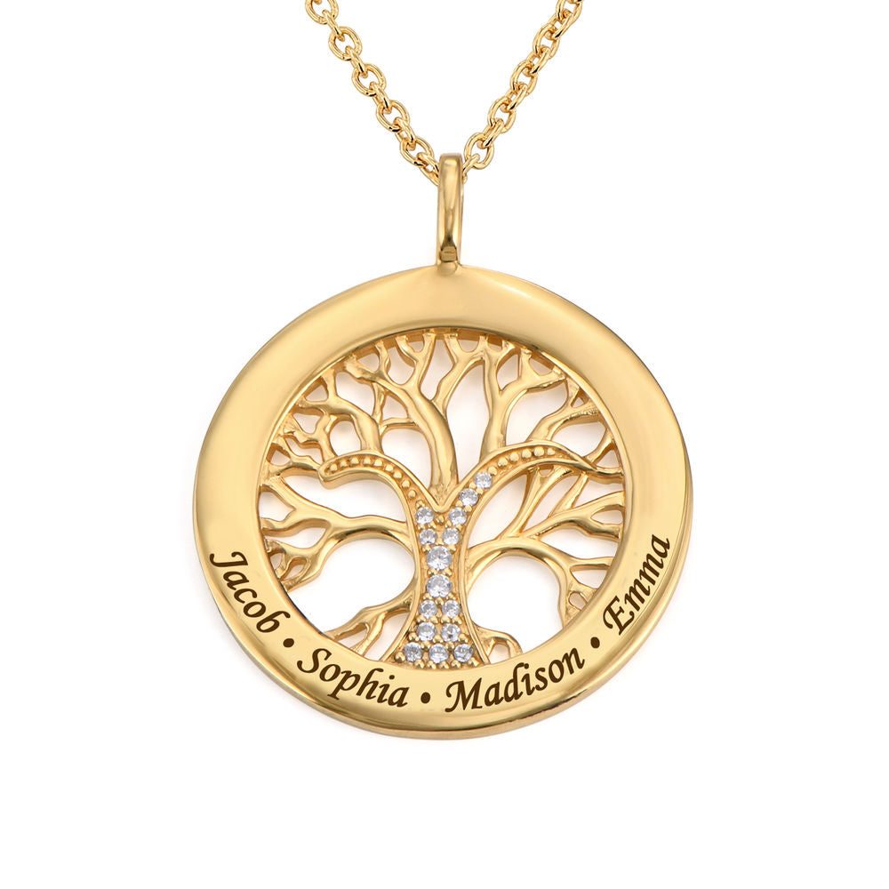 Jewelance™ FamilyPendant: Tilpasset Navn Gravert 4 Familie Medlemmer Vedhæng