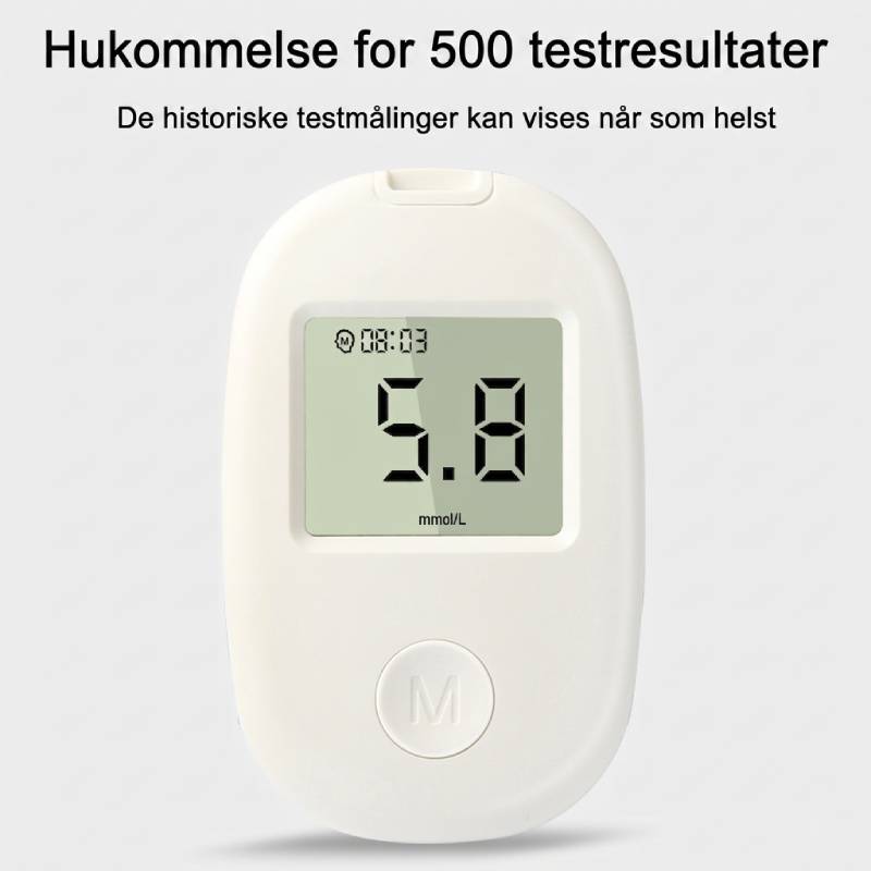 Præcis Blodsukkermåler (Glucometer) – Hurtig & Nem Måling derhjemme (DS-6)