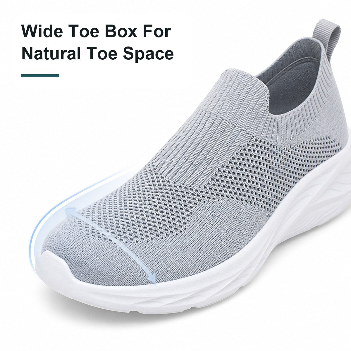 Ortopædiske slip-on gåsko til herrer med bred pasform – uden snørebånd