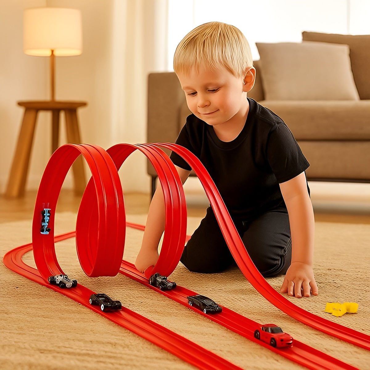 Kletshuts™ FlexibleRacer: Kreativt Bygbart DIY Fleksibelt Racerbanesæt