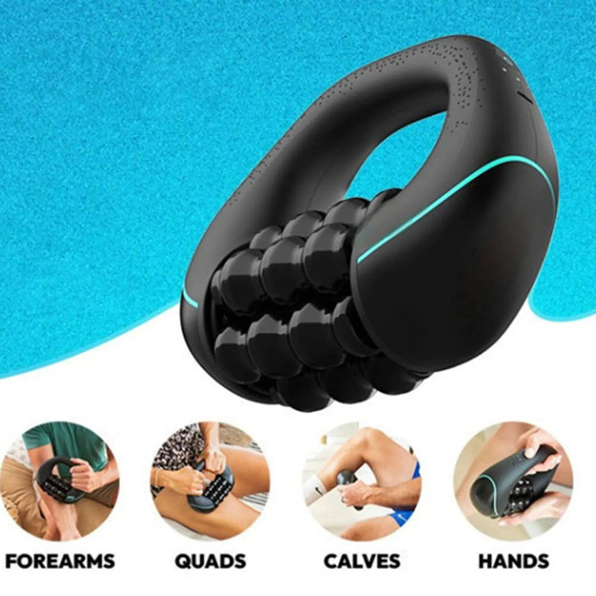 RollMassager - Genopladelig Håndholdt Krop Rulle Massager