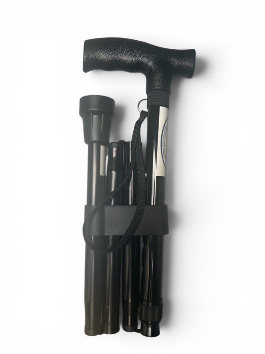 Foldbar Sort Stok – Justerbar 83-93 cm