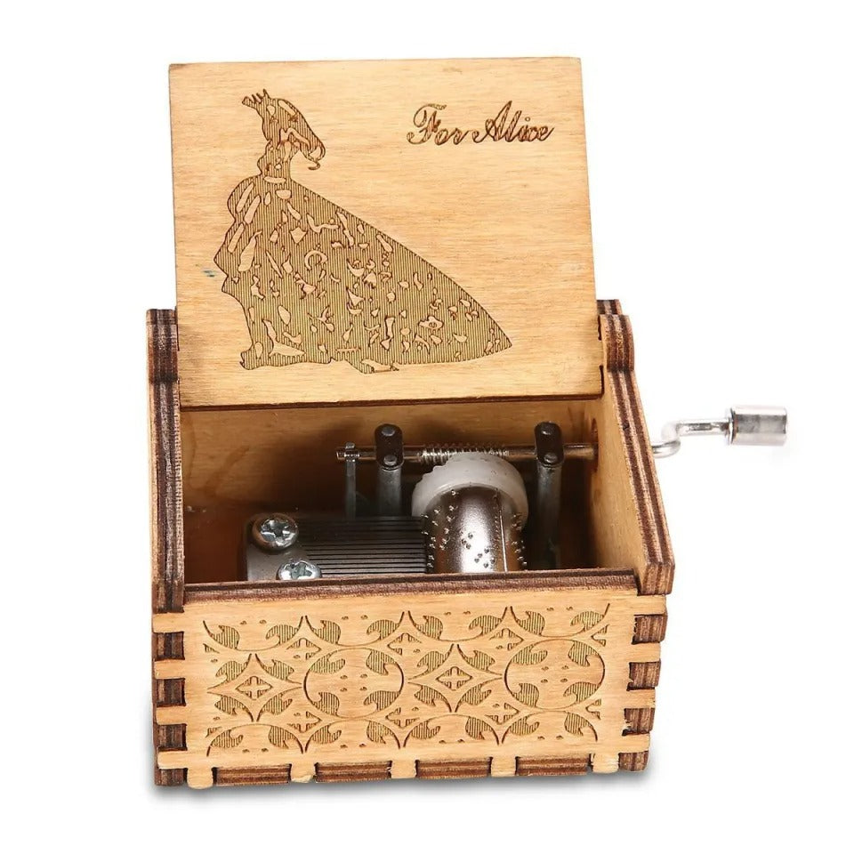 MusicBox - Hand Håndsving Træ Spilledåse