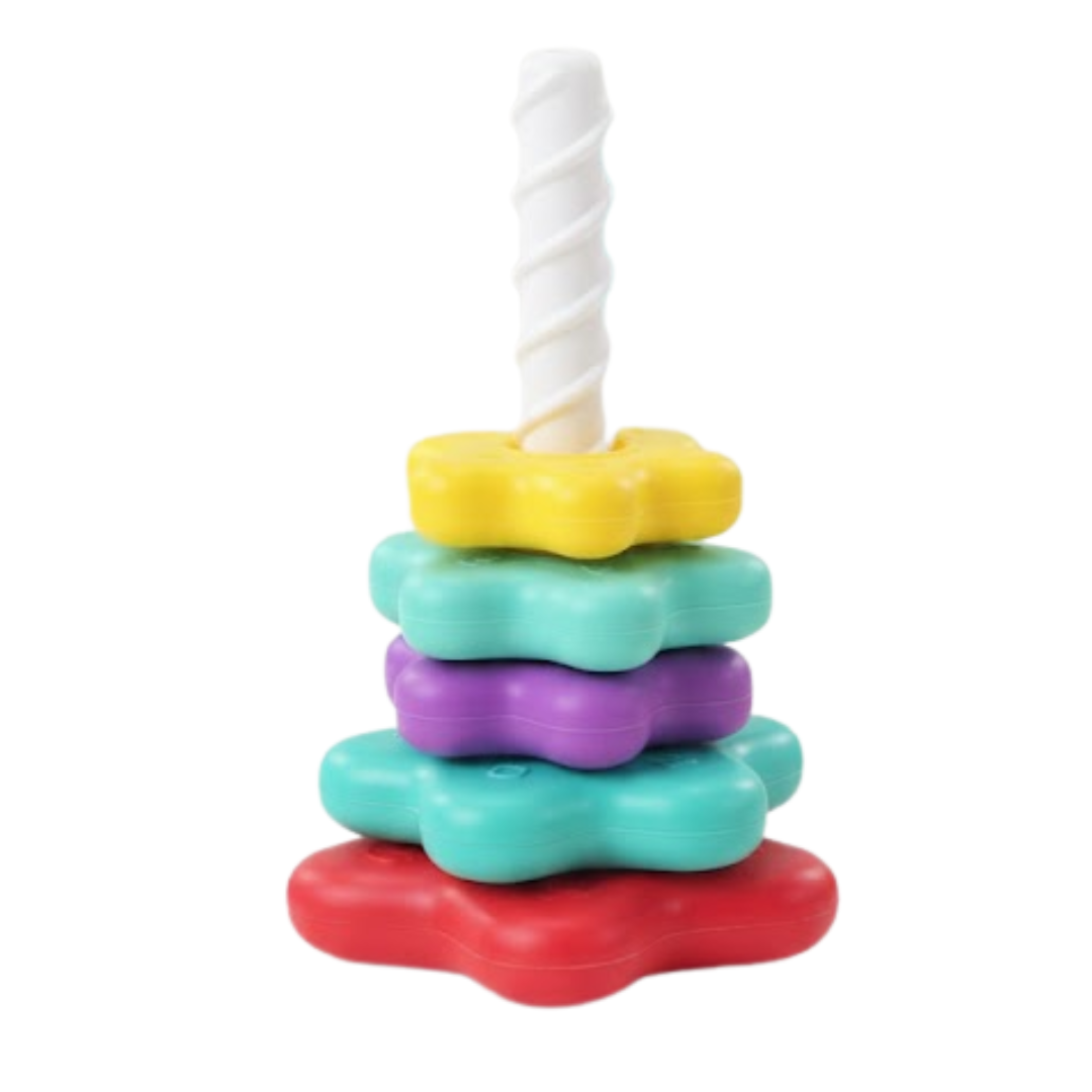 Kletshuts™ StackingToy: Regnbue Tårn Hjul Stabel Legetøj Sensorisk Læring