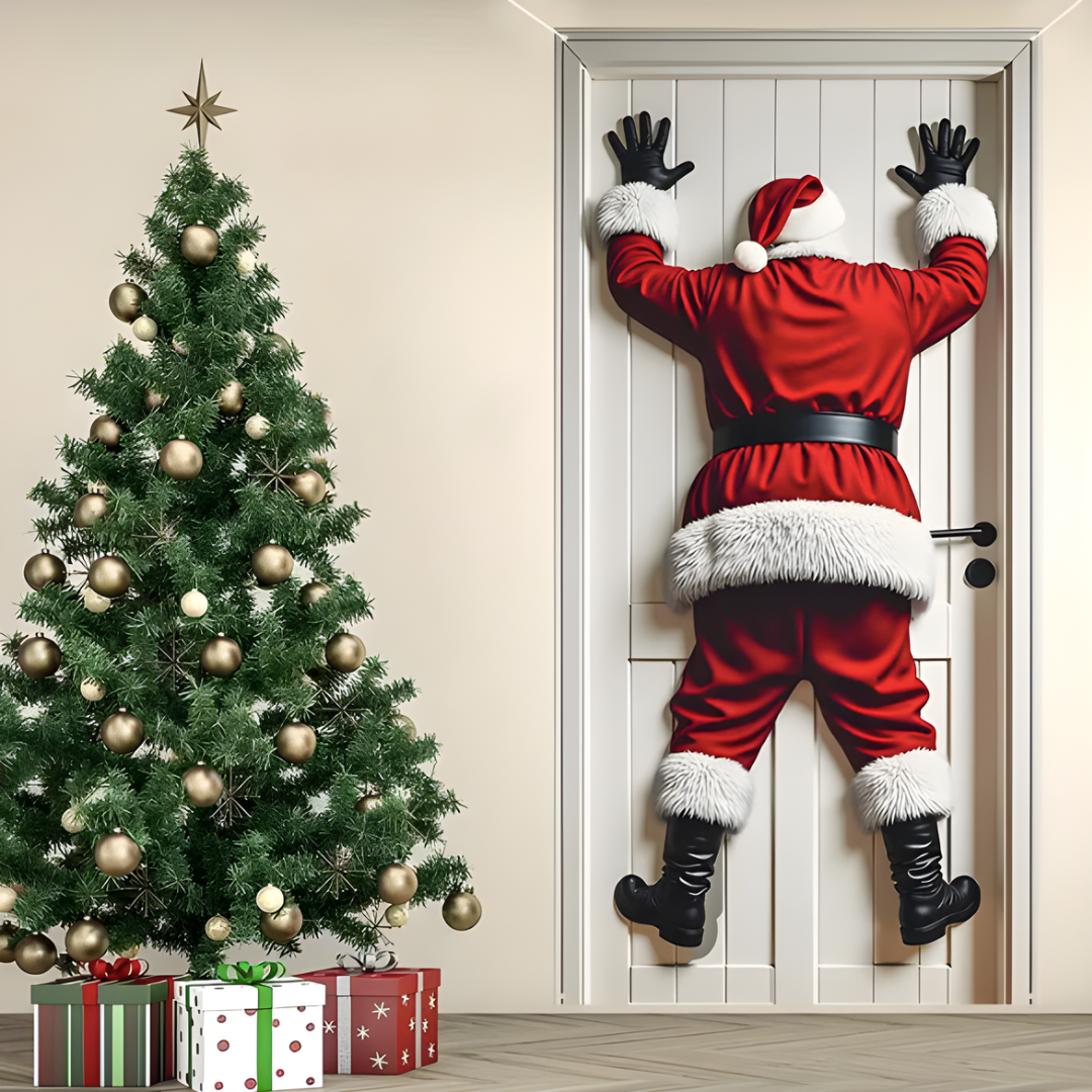 Icone™ HangingSanta: Jul Tilbagedråbe Hængende Julemand Dør Dekoration