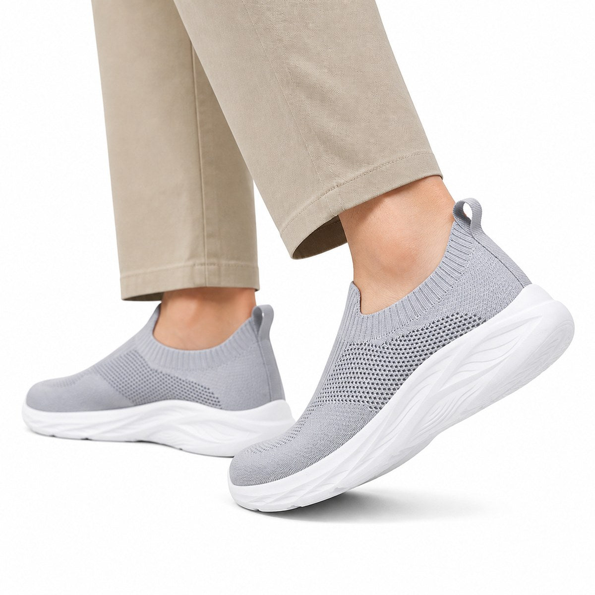 Ortopædiske slip-on gåsko til herrer med bred pasform – uden snørebånd