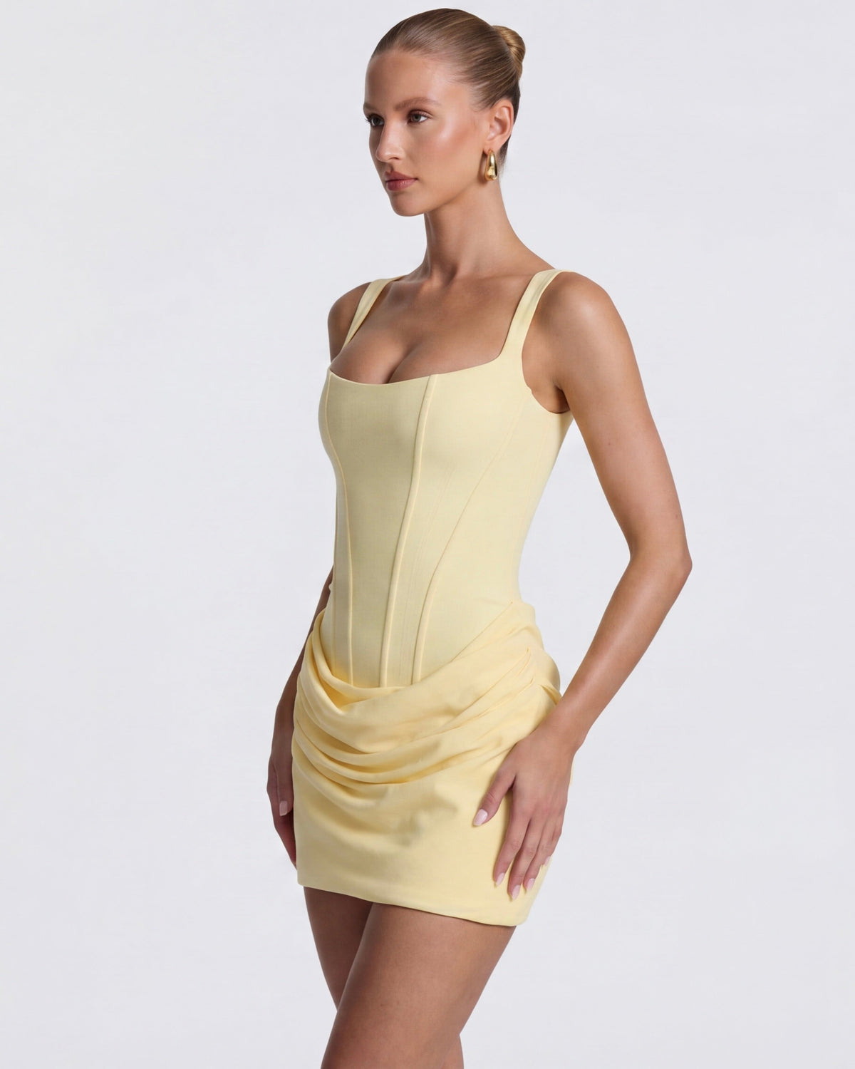 Icone™ MidiDress: Slank Elegant Klassisk Timeglas Sexet Fit Midi Kjole