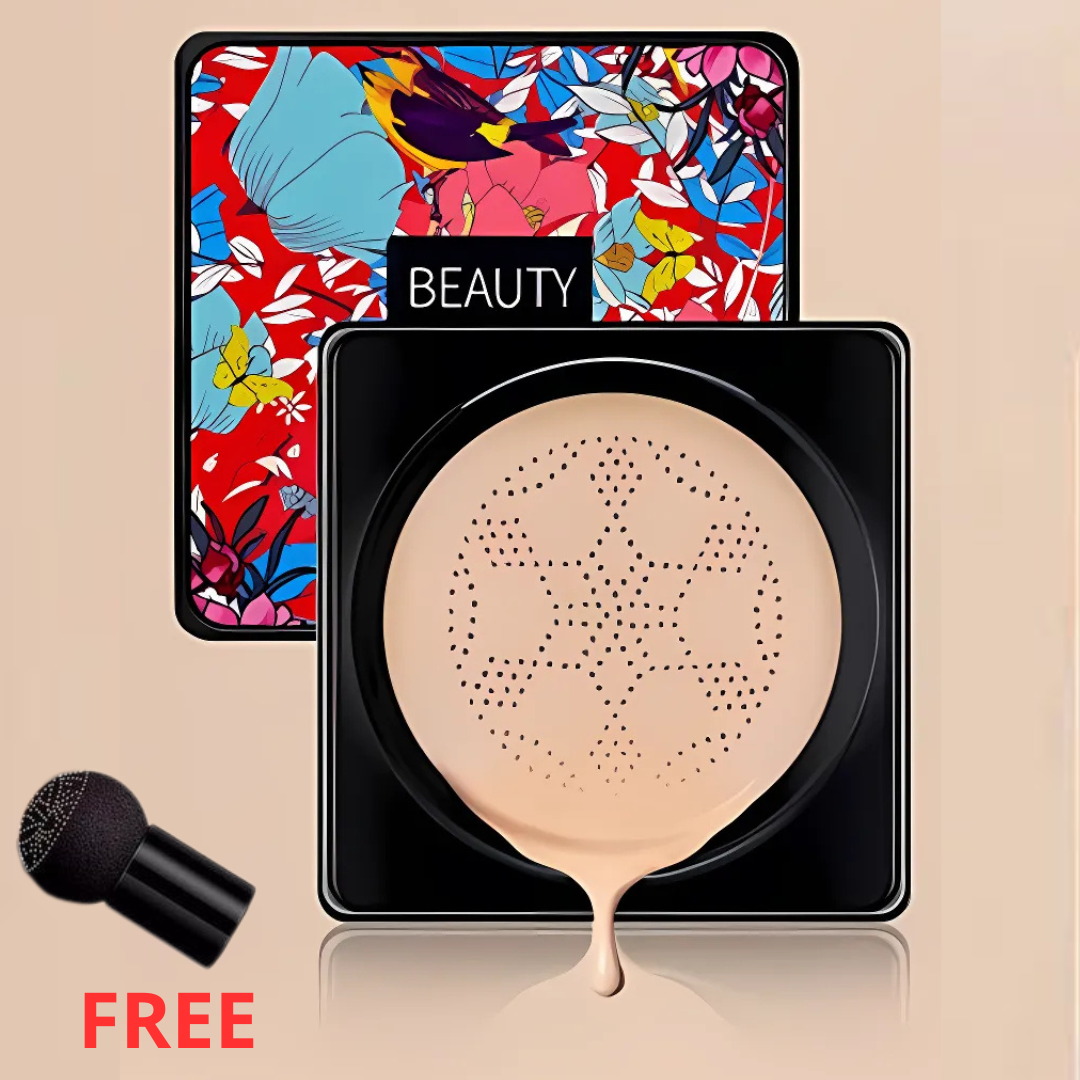 FoundationCream 1+1 GRATIS - Fugtgivende Og Lysende Foundationcreme Med Blød Svamp