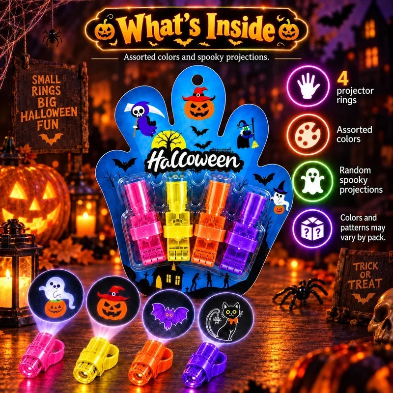 Kletshuts™ FingerLights - Sjove Ferietemaer Fingerprojektor Lys
