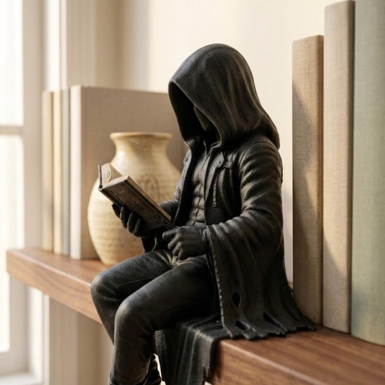 GothicDecor - Mørk Fantasi Bogreol Gothic Figurine Dekor