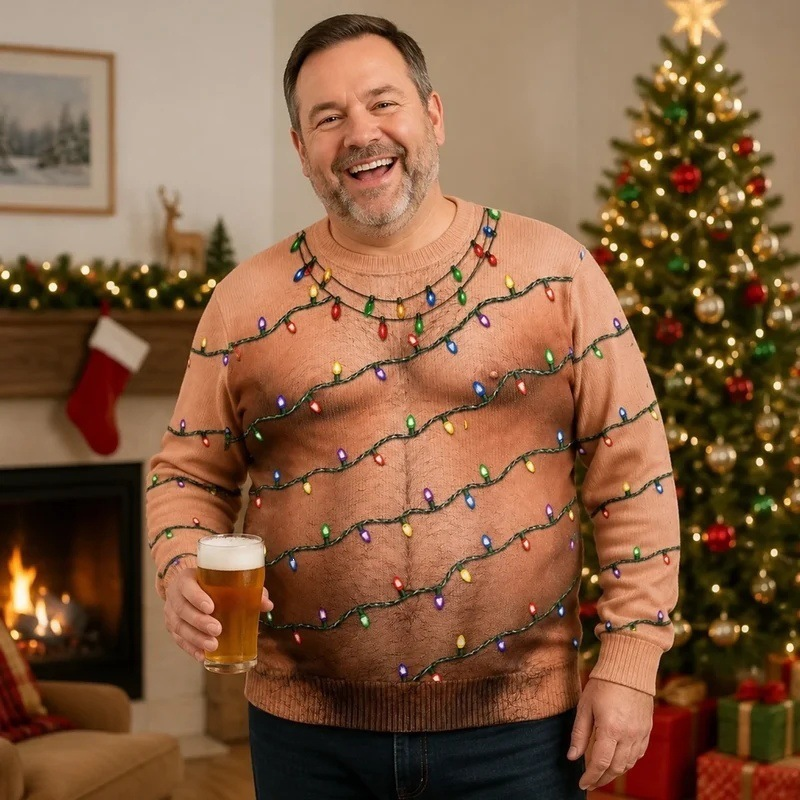 Icone™ FunnySweatshirt  - Unik Sjov Festlig Grafisk Trykt Sweatshirt