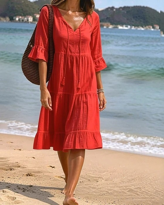 Icone™ FashionDress: Sommer Casual Løs Fit Modekjole til Kvinder