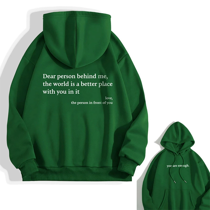 Icone™ DearHoodie: Hættetrøje Med Budskabsprint På For Og Bagside