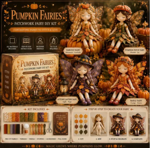 Kletshuts™ PatchworkFairy: Unik Charmerende DIY Magisk Patchwork Fe