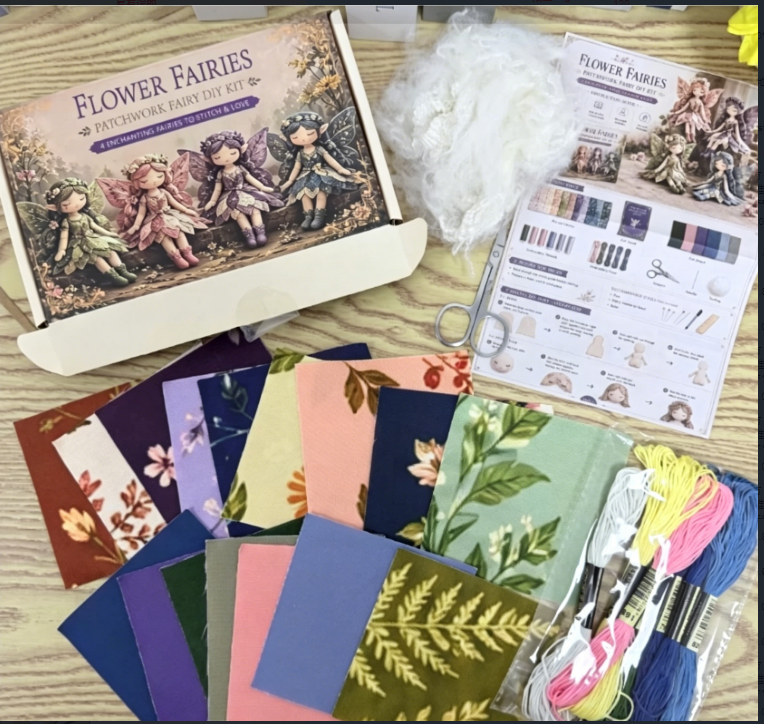 Kletshuts™ PatchworkFairy: Unik Charmerende DIY Magisk Patchwork Fe